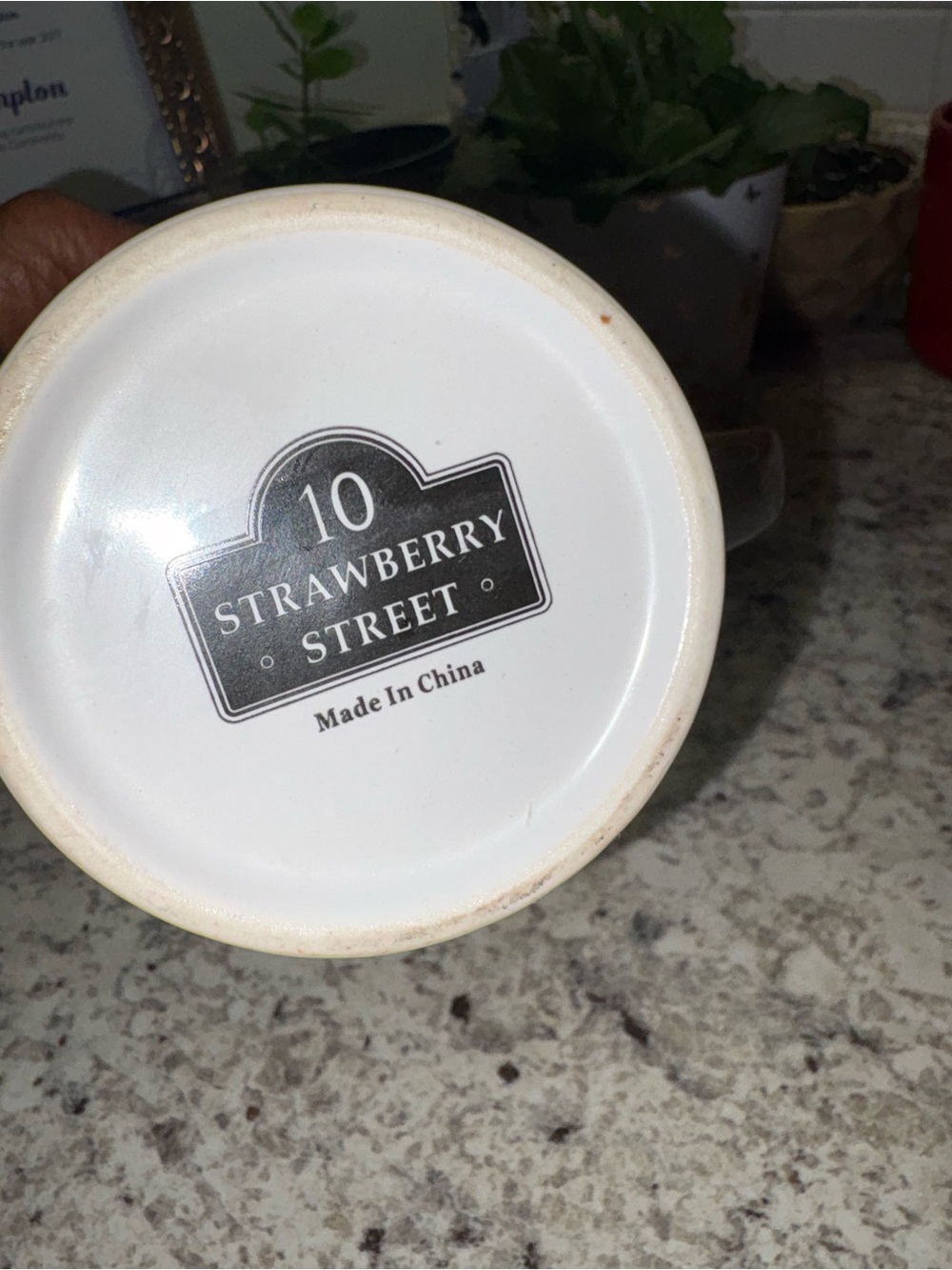10 Strawberry Street / White Ceramic Coffee Mug with Sun- “it's all good” - Picture 7 of 9